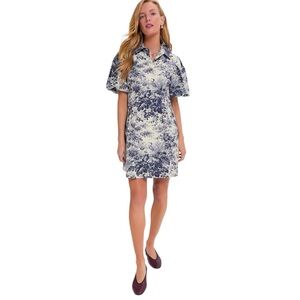 NWT Tuckernuck Navy Toile Mini Delaney Dress Size XS Blue/Cream